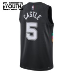 Maillot NBA San Antonio Spurs Stephon Castle Nike 2025-26 City Edition Noir Swingman - Enfant